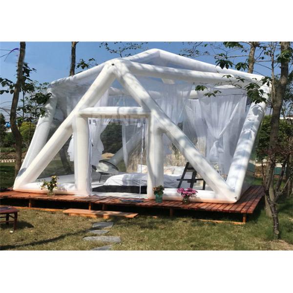 Portable Large Clear Bubble House Inflatable Triangle Transparent PVC Inflatable Camping Tent
