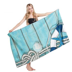 Wholesale Microfiber Adult Beach Towels , Printed Beach Towels SGS Certified Full Sized from china suppliers