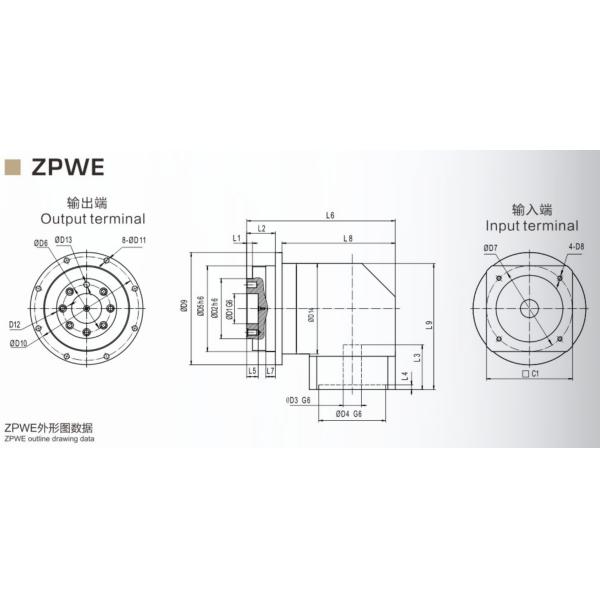 right angle flange planetary speed reducer