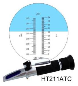 China 1ppt Hand Held Refractometer , Hand Held Salinity Refractometer on sale