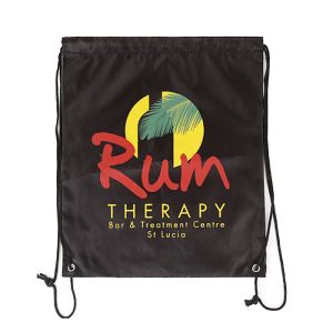 Red Durable Printed Drawstring Bags / Promotional Drawstring Backpacks
