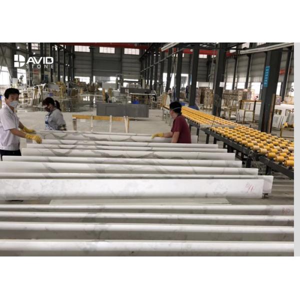 Brown Quartz Stone Countertops / Kitchen Worktops Flat Edge 2+2cm Laminated