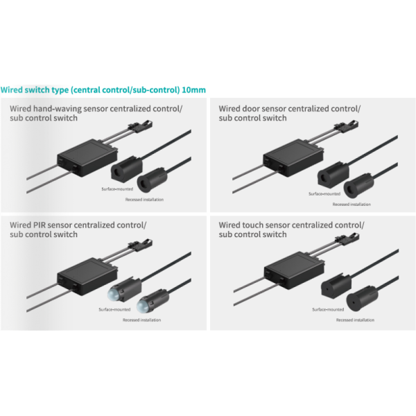 Factory Wholesale High-Reliability IR Switch for Large-Scale Project Sourcing Letaron 10mm Wired Sensor Control Switch for Cabinet LED Lighting