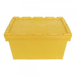 China Shipping and Storage Crate Solid PP Plastic Logistic Container with Attached Lid on sale