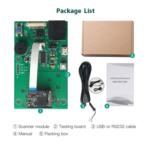 Wholesale OEM Embedded 2D Barcode Scanner Module Arduino Barcode Scanning Engine
