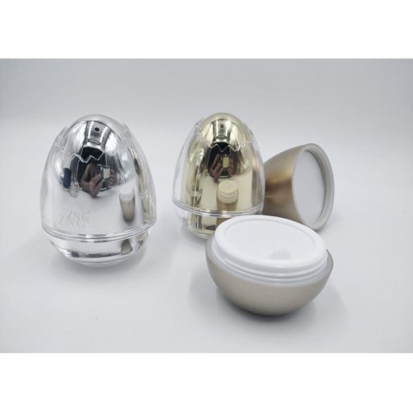 Luxury Acrylic Face Cream Jars Container Egg Shape 30g Small Capacity