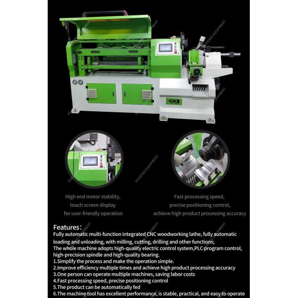 150mm Tool Rest Travel Wood Lathe Machine for Drumstick and Round Sticker Production
