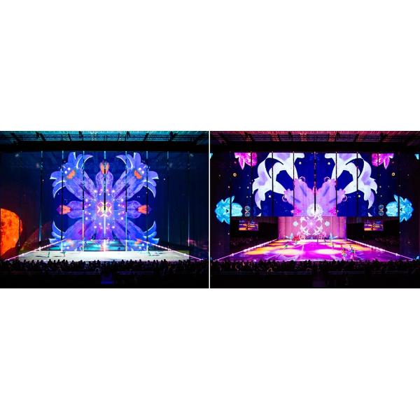 Long Range Holographic Mesh Projector Screen Extra Large 3D Hologram Screen