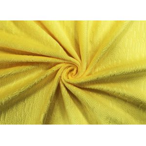 210GSM Soft 100% Polyester Embossed Pattern Micro Velvet Fabric - Yellow