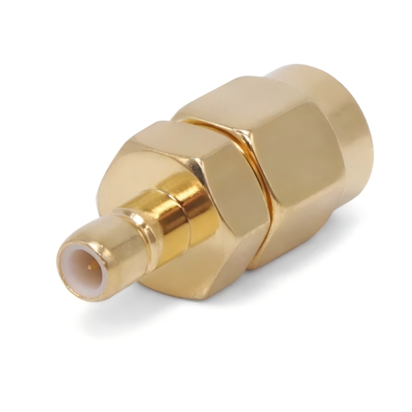 Gold Plated Brass SMA to SMB RF Adapter with DC-6GHz Frequency Range and Low VSWR ≤1.3 for WiFi GPS Test Equipment