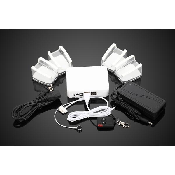 COMER 4port cell phone/tablet/ipad open display retail security controller with charging alarm