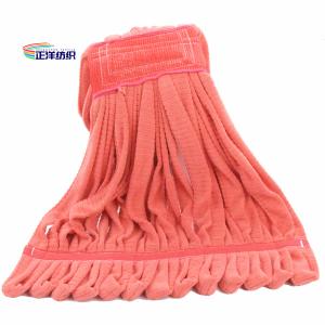 Wholesale 11oz Floor Mopping Cloth 220gsm Small Size Red Loop End Microfiber Tube Mop Head from china suppliers