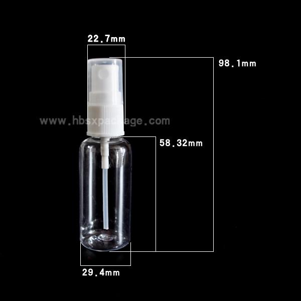 Quality 2016  PET Novel appearance small volume clear 50ml  spray bottle for sale