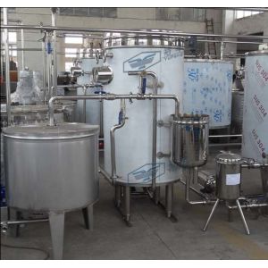 SUS 304 Juice Processing Equipment steam heating mixing line