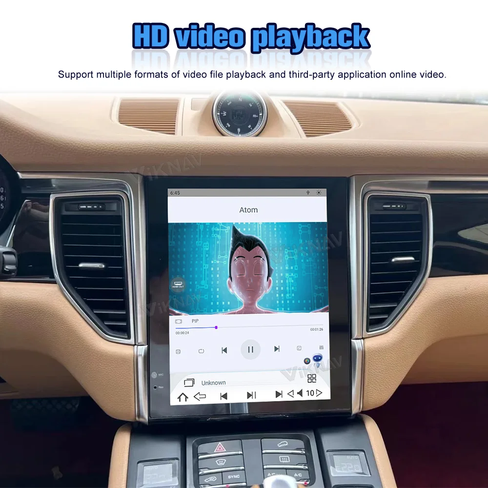 Viknav Car Radio For Porsche Macan (2010-2015) 10.4 inch Auto Vertical Screen Carplay GPS Navigation Multimedia Player