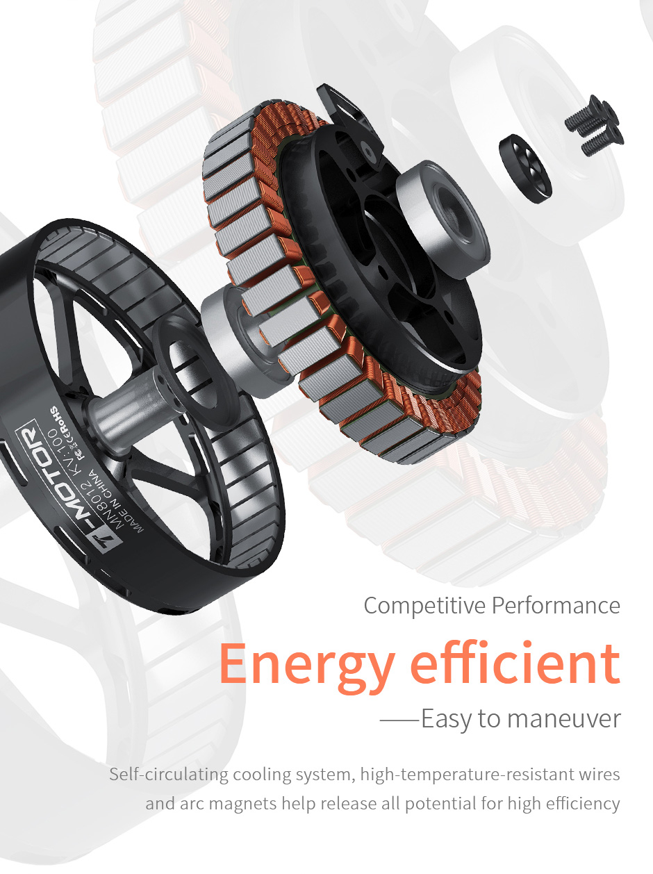 Antigravity MN8014 KV100 180 T-Motor Multi-Rotor Fixed Wing Efficient Brushless Motors And Lightweight Design.
