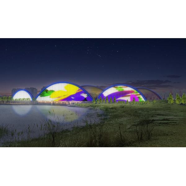 RGB LED Mesh Screen installation example