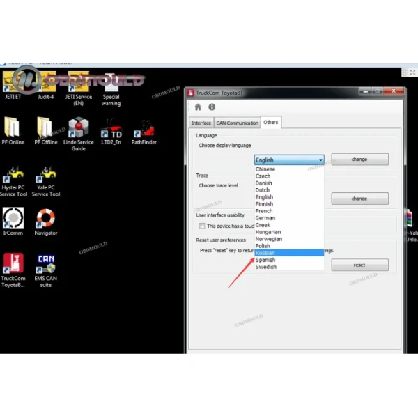 TruckCom Toyota BT For Toyota BT EMS CAN Suite Service Communication Interface ARM7 Forklift Truck Diagnostic Tool