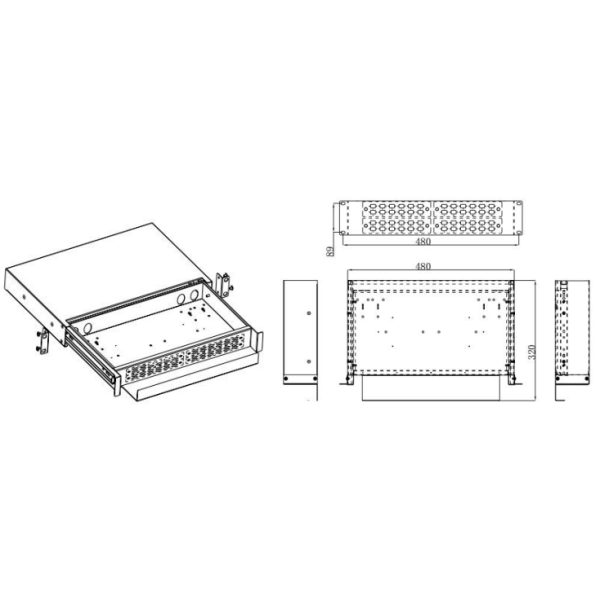 ODF-RS48 FTTH 48 Port Fiber Optic Patch Panel | Network Solution & Data Center