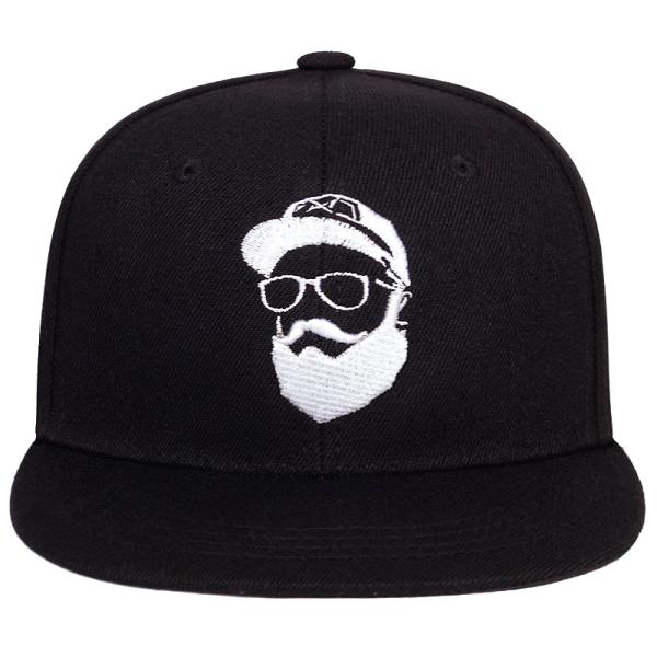 6 Panel Embroidery Snapback Cap Wool Acrylic Fabric Custom Flat Brim Hat