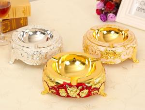 China Thickness 5.0mm OEM Antique Plating Zinc Alloy Ashtray on sale