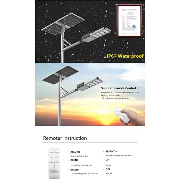 30watts 100w Solar Hybrid Street Light LED Solar Powered Lights IP65 Waterproof