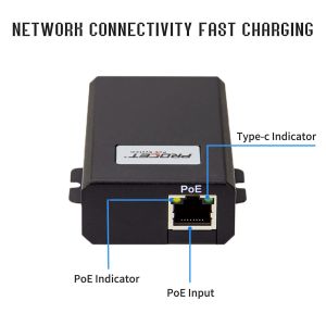 Gigabit 60w Ieee802.3bt Usb C Poe Splitter Metal Case