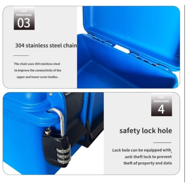 EA-2925H Tool Storage Case with Ergonomic Handle Stainless Steel Hinges and Secure Buckle for Professional Use