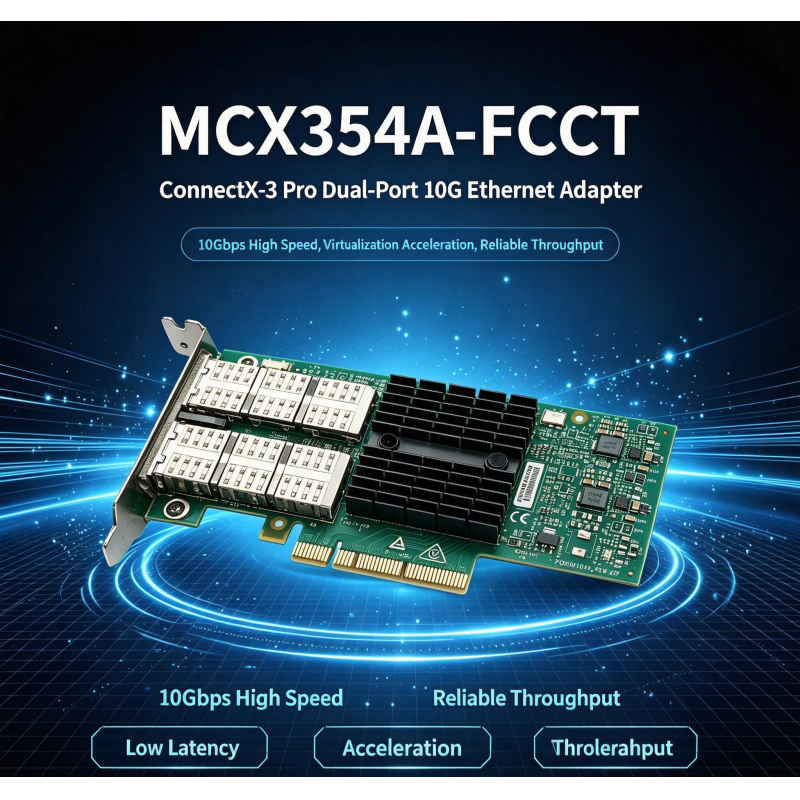 Low Latency Mellanox ConnectX-3 Pro Network Interface Card With Passive Cooling Heatsink & Dual QSFP+ Interfaces