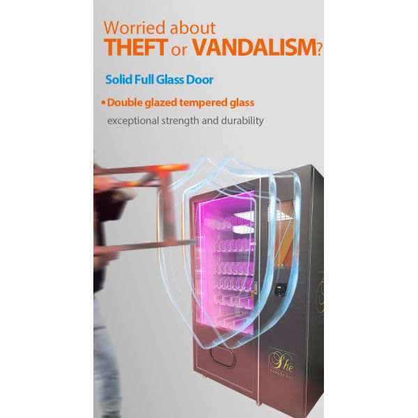 Black Combo Spiral Locker Snacks Drinks Vending Machine With Extra Lockers For Large Packaged Snacks