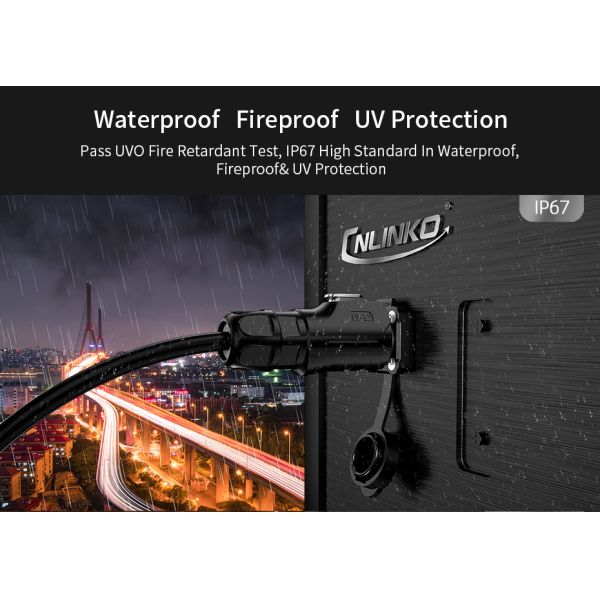 IP68 Panel Mount Quick Lock Type 8 Pin Waterproof Power Cable Connector M12 With Wire Connector