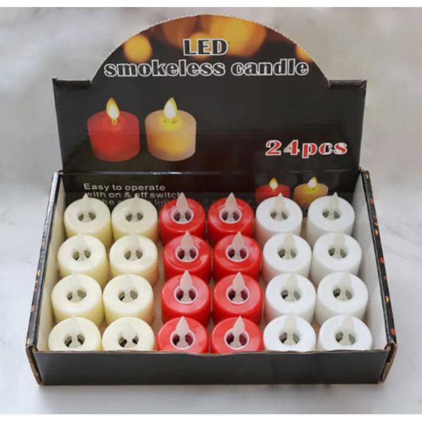 50pcs Rechargeable Flickering LED Tea Light Electric Tea Light D3.7*H4.9cm for Party Decorations