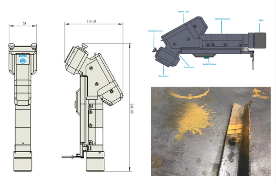 2000W Handheld Single Motor Laser Cleaning Machine with an Electric Consumption of 8 Kw/h