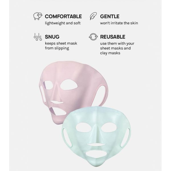 Eco Friendly Silicone Facial Mask Holder Cover Soft Multicolor