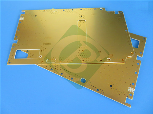 RO3210 high frequency 2-Layer circuit board built on 30mil Core Laminate with ENIG Finish using in Power backplanes