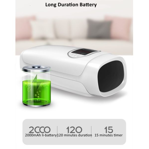 Vibrating Electric Cordless Hand Massager Air Pressure Hot Compress 5V 2A