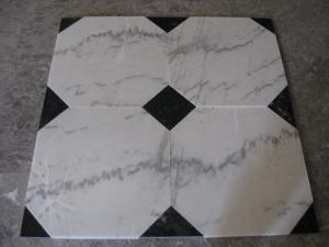 China Guangxi White Marble Floor Tiles,Chinese Carrara Marble White Marble Designed Indoor Flooring,White Marble Floor Stone on sale