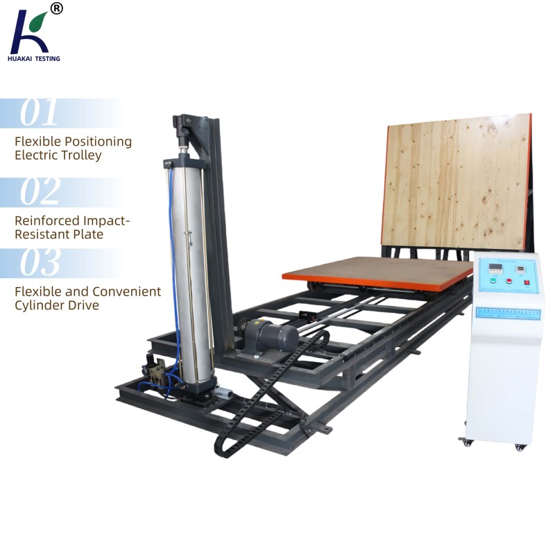 Packaging Impact Resistance and Transportation Safety Simulation Tester Inclined Impact Tester with Pneumatic Lifting Device