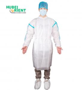 Wholesale Excellent Resistance Hospital Use Disposable PP+PE Isolation Gown With Seam Tape from china suppliers