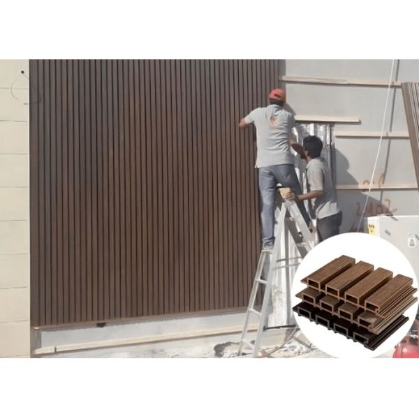 Factory Direct 219mm 26mm WPC Great Wall Cladding High Loading Capacity Fluted Wall Panel