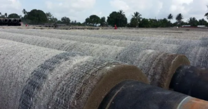 2.6MM Line Wires Pipeline Reinforced Welded Wire Mesh Anti Rust For Everglades Gas Pipeline