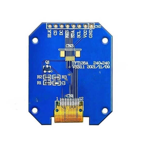 1.28 inch tft display module 240x240 resolution 8 PINS SPI driving IC GC9A01
