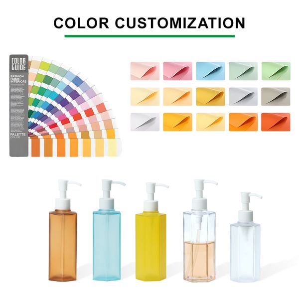Recyclable PET Plastic Lotion Pump Bottle with Modern Polygon Design for Customizable Cosmetic Packaging
