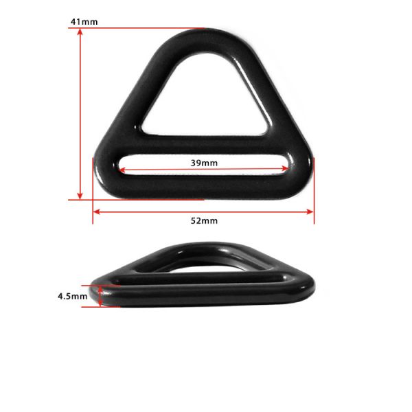 High-grade customized zinc alloy triangle quick release smooth buckle 39mm