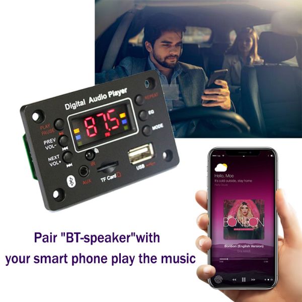 Car Audio Accessories with USB FM Radio Voice Recorder Function Supports WAV Usage Screen Yes