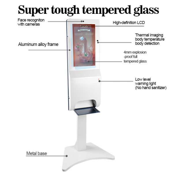 6ms 1920×1080 Lcd Display Hand Sanitization Kiosk