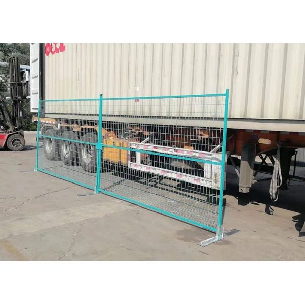 6"X9.5" Powder Coating Temporary Site Security Fencing With Smooth Surface