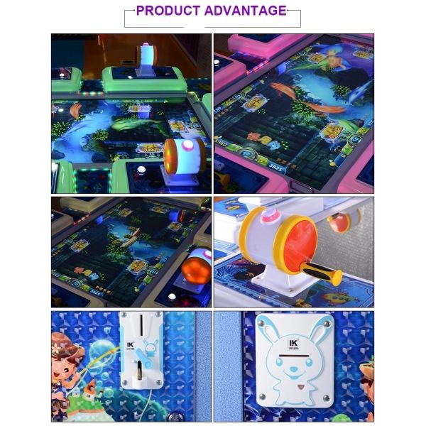 Interesting Child Fishing Arcade Game Machine With HD LCD Screen Virtual Reality