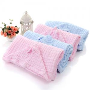 Wholesale Multifunctional Muslin Hooded Towel , Infant Hooded Towel Super Absorbent from china suppliers