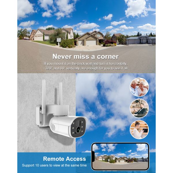 Tuya Solar PTZ Camera Two Way Voice Intercom HD APP Control Outdoor Waterproof